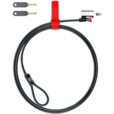 Kensington&reg; ClickSafe&reg; Keyed Laptop Cable Lock, 5" Cord, Black/Red, K64637WW