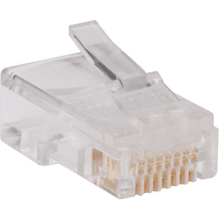 Tripp Lite N030-100-FL 100-Pack of RJ45 Plugs for Flat Solid / Stranded Conductor Cable