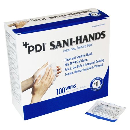 Unimed Sani-Dex&trade; Alcohol Wipes, 5" x 8", Individually Wrapped, Box Of 100