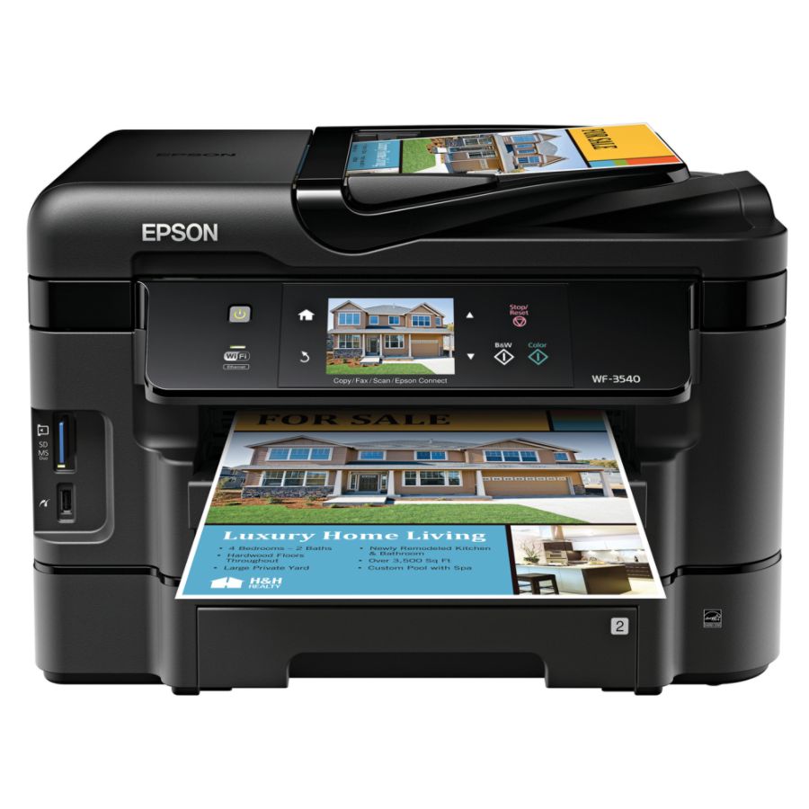 Epson&reg; WorkForce&reg; WF-3540 All-in-One Printer, Copier, Scanner, Fax