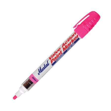 Markal Valve Action Paint Marker, Medium Bullet Point, Fluorescent Pink