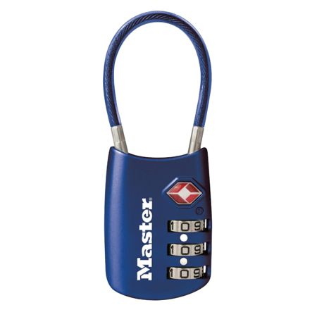 Master Lock&reg; Combination Cable Lock, 1 1/8", Blue