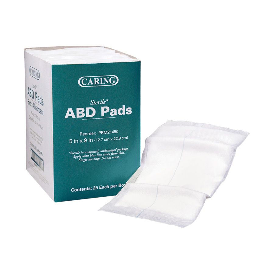 Medline Abdominal Pads Sterile 5 X 9 White Box Of 25 By Office Depot ...