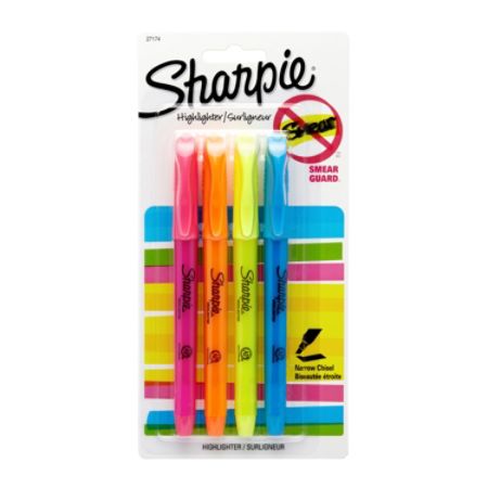 Sharpie&reg; Accent&reg; Pocket Highlighters, Assorted, Pack Of 4