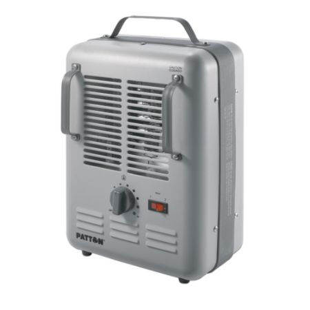 Patton&reg; 1500-Watt Utility Heater, 14 1/4"H x 10 1/4"W x 7 1/4"D, Light Gray
