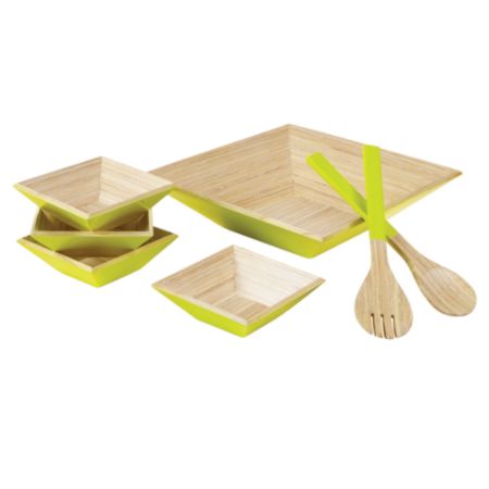 Orbit 7-Piece Salad Bowl Set, Green