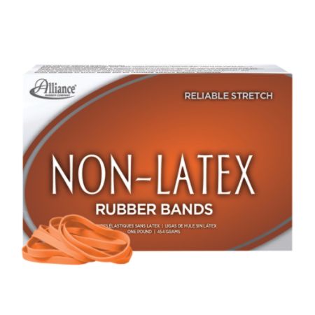 Alliance&reg; Rubber Sterling&reg; Latex-Free Rubber Bands, No. 64, 1 lb, Box Of 380