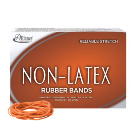 Alliance&reg; Rubber Sterling&reg; Latex-Free Rubber Bands, No. 19, 1 lb, Box Of 1,750