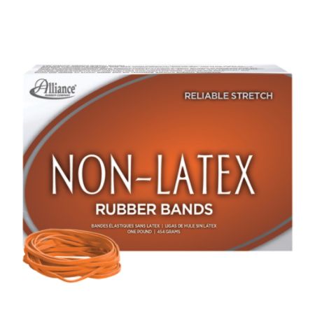 Alliance&reg; Rubber Sterling&reg; Latex-Free Rubber Bands, No. 33, 1 lb, Box Of 720