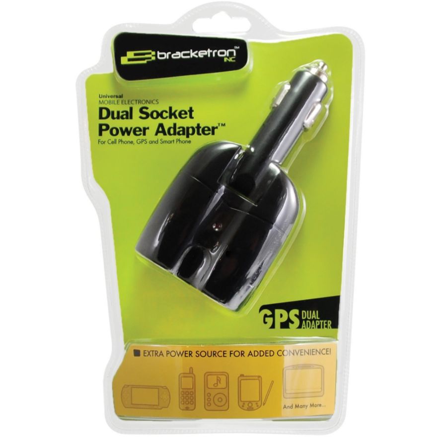Bracketron&trade; Dual Outlet Cigarette Lighter Power Adapter