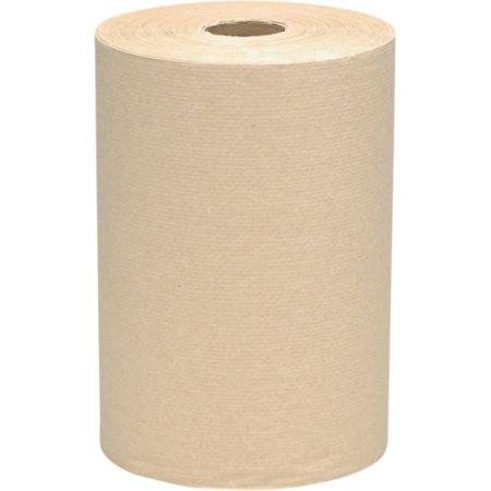 Scott Hard Roll Towels - 1 Ply - 8" x 400 ft - 5.40" Roll Diameter - Brown - Fiber, Cardboard - Eco-friendly, Absorbent, Textured, Non-chlorine Bleached - For Bathroom - 12 / Carton