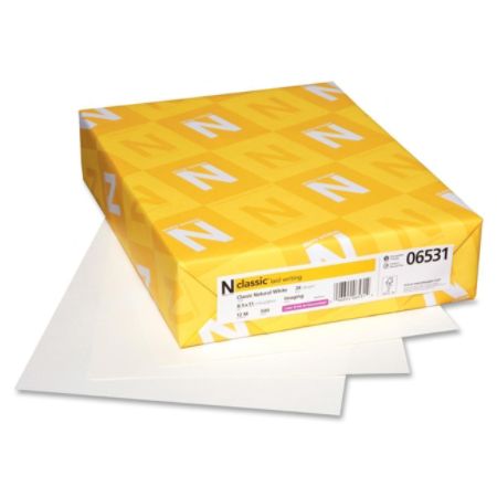 Neenah Paper Classic Copy & Multipurpose Paper - Letter - 8.50" x 11" - 24 lb Basis Weight - Laid - 500 / Ream - White