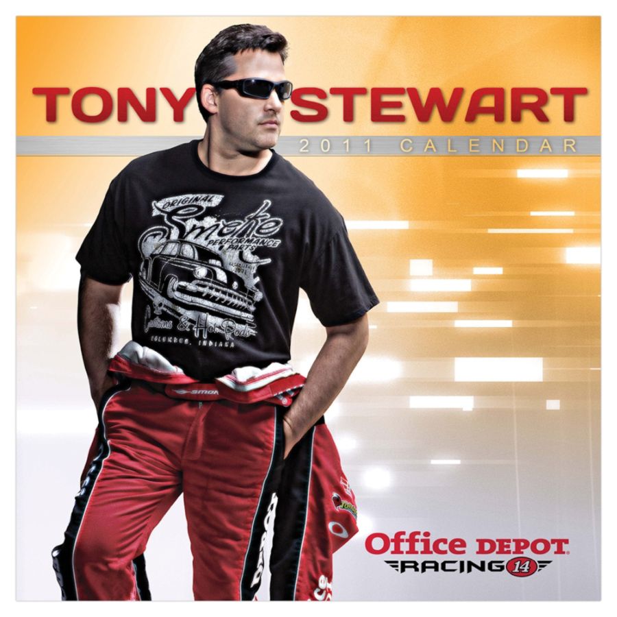 Office Depot&reg; Brand 30% Recycled Tony Stewart Wall Calendar, 12" x 12", January-December 2011