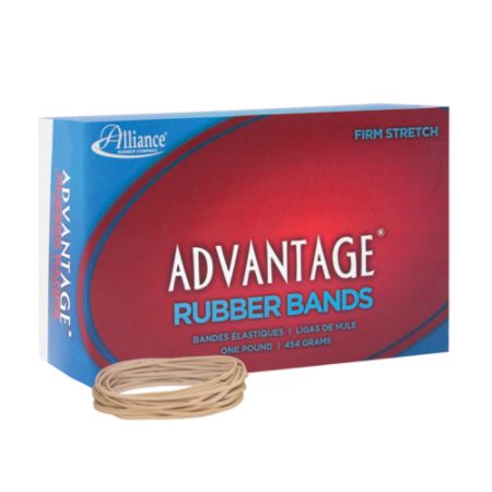 Alliance&reg; Rubber Advantage&reg; Rubber Bands In 1-Lb Box, #19, 3 1/2" x 1/16", Box Of 1,250