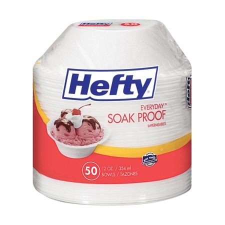 Hefty&reg; Soak Proof Foam Bowls, 12 Oz., Pack Of 50
