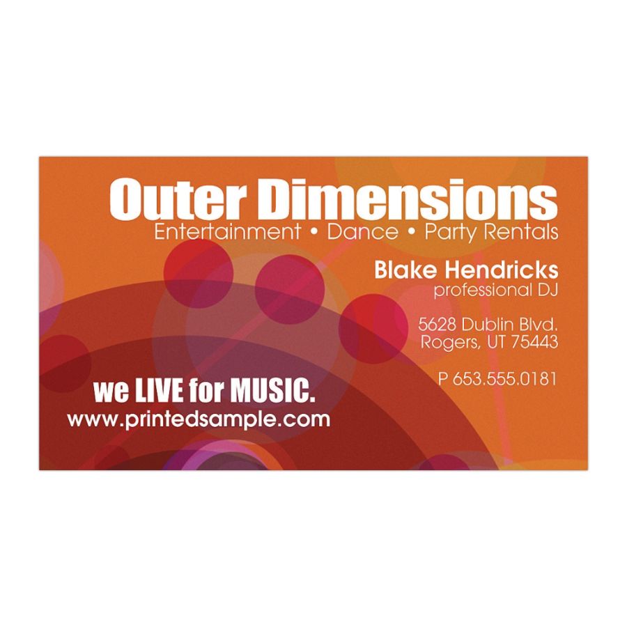 Full-Color Business Cards, 16 Pt., 4/4, 3 1/2" x 2", Gloss (UV Coated), Box Of 250
