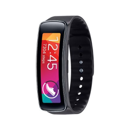 Samsung Gear Fit Fitness Monitor For Select Android Devices, 15/16" x 2 5/16" x 1/2", Charcoal Black