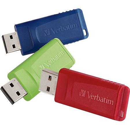 Verbatim&reg; Store 'n' Go&trade; USB Flash Drive, 4GB, Pack Of 3
