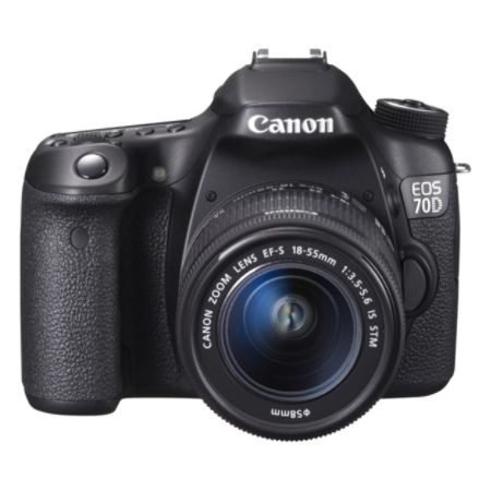 Canon EOS 70D 20.2 Megapixel Digital SLR Camera With 18 - 55mm Lens, Black