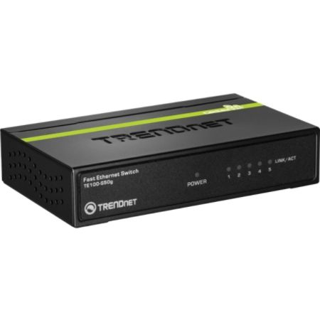 Trendnet&reg; TE100-S50g GreenNet 5-Port 10/100Mbps Ethernet Switch