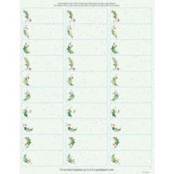 Great Papers!&reg; Holiday Address Labels, Holly Bunch, 1" x 2 5/8", Pack Of 150