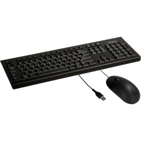 Targus Corporate Keyboard + 3-Button USB Full-Size Optical Mouse Bundle - 10 Pack