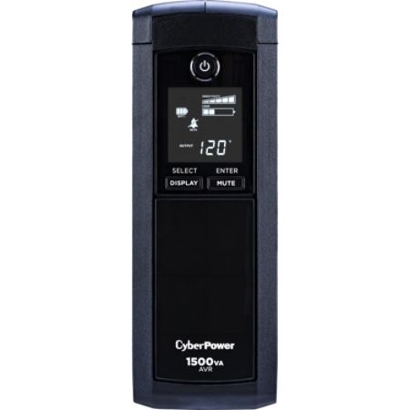 CyberPower&reg; CP1500AVRLCD Uninterruptible Power Supply, 8 Outlets, 1500VA/900 Watt