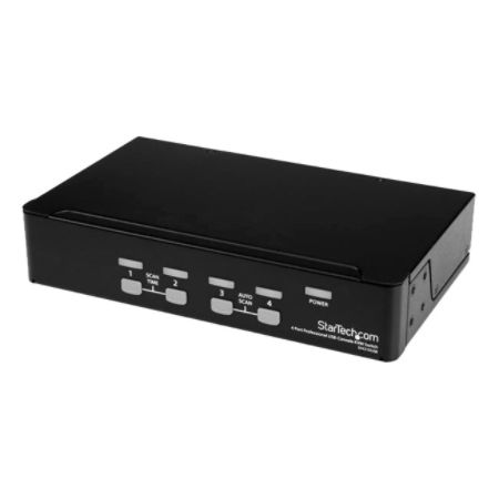 StarTech.com 4 Port 1U Rackmount USB PS/2 KVM Switch with OSD