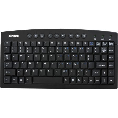 Inland Products Mini USB Multimedia Keyboard - 97 Key
