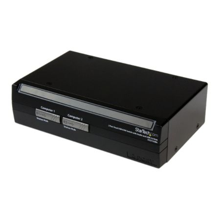 StarTech.com 2 Port Steel USB KVM Switch with Audio and USB 2.0 Hub