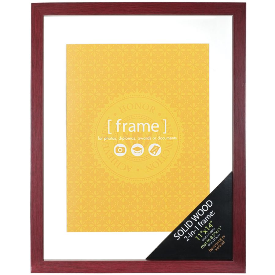 Victory Solid Wood Frame, 11" x 14", Mahogany