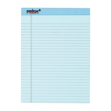 TOPS&trade; Prism+ Color Writing Pad, 8 1/2" x 11 3/4", Legal Ruled, 50 Sheets, Blue