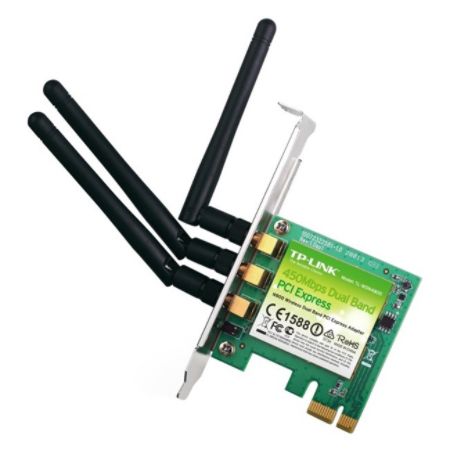 TP-LINK TL-WDN4800 Dual Band Wireless N900 PCI Express Adapter,2.4GHz 450Mbps/5Ghz 450Mbps, Include Low-profile Bracket