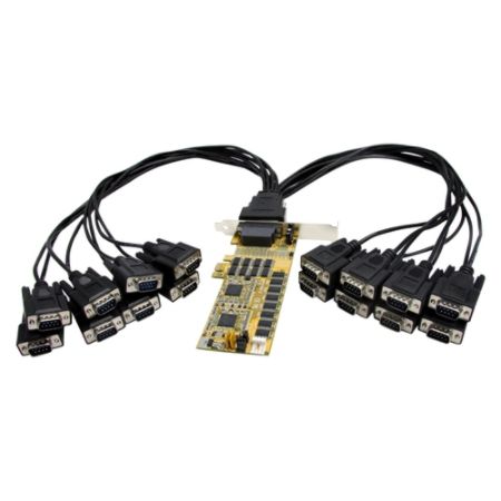 StarTech.com 16 Port Low Profile RS232 PCI Express Serial Card - Cable Included