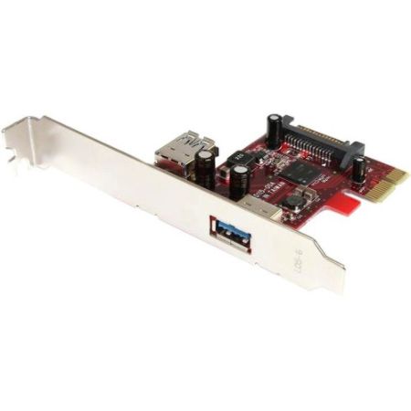 StarTech.com 2 port PCI Express SuperSpeed USB 3.0 Card with UASP Support - 1 Internal 1 External