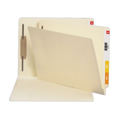 Smead&reg; End-Tab File Folders With Antimicrobial Product Protection And 1 Fastener, Straight Cut, 9 1/2" x 12 1/4", Pack Of 50