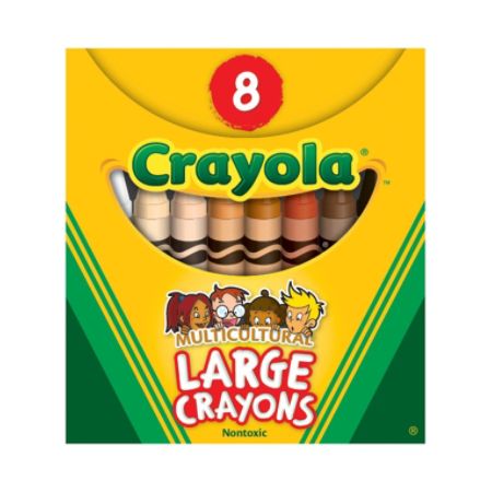 Crayola&reg; Multicultural Large Crayons, Assorted Specialty Colors, Box Of 8