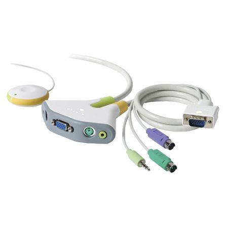 Belkin&reg; Flip PS/2 2-Port KVM Switch With Audio & Wired Remote