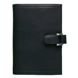 Day-Timer&reg; Soft Flex 6-Ring Simulated Leather Starter Set With Magnetic Snap, 3 3/4" x 6 3/4", Black