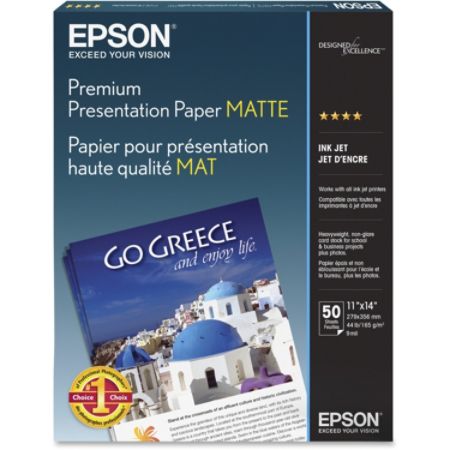 Epson Very High Resolution Print Paper - 11" x 14" - 167g/m&sup2; - Matte - 50 Sheet - White