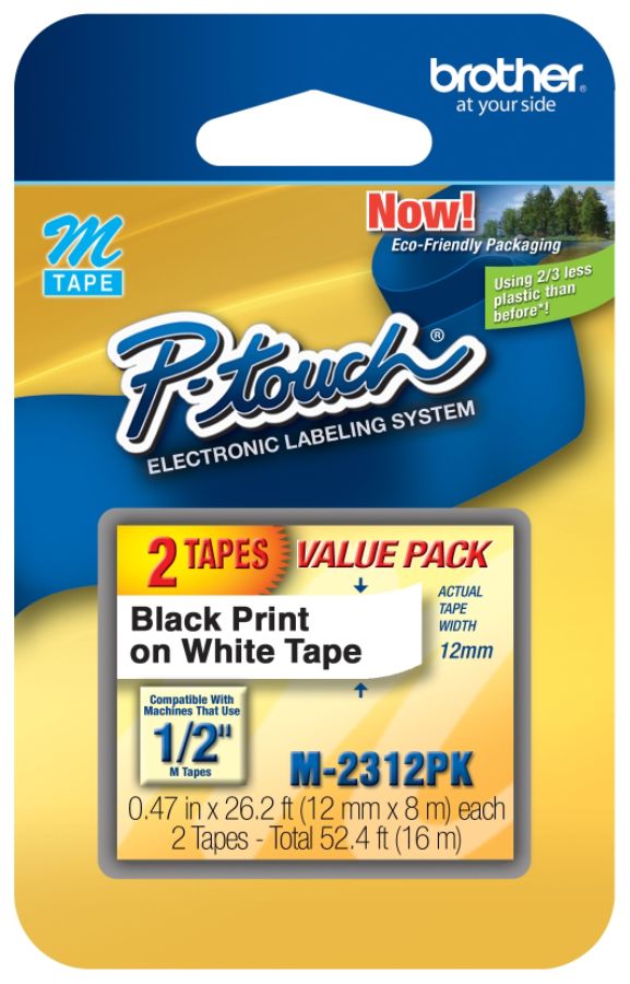 Brother M 2312PK Label Maker Tapes