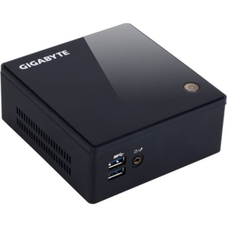 Gigabyte BRIX GB-BXI5H-5200 Desktop Computer - Intel Core i5 i5-5200U 2.20 GHz - Mini PC - Black