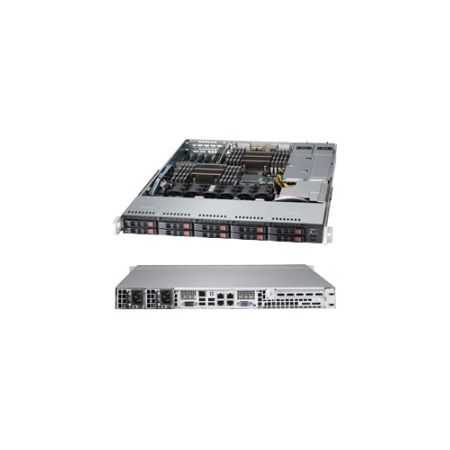 Supermicro SuperServer 1027R-73DBRF Barebone System - 1U Rack-mountable - Intel C602J Chipset - Socket R LGA-2011 - 2 x Processor Support - Black