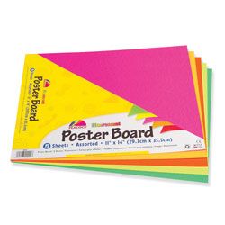 Pacon&reg; Peacock&reg; Coated Poster Board, 22" x 28", White, Carton Of 25