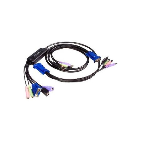 StarTech.com 2 Port USB VGA Cable KVM Switch with Audio