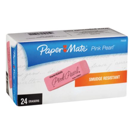 erasers mate pearl paper pink medium box