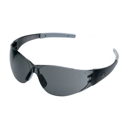Crews Checkmate&reg; 2 Safety Glasses, Smoke/Silver Temple, Grey Lenses