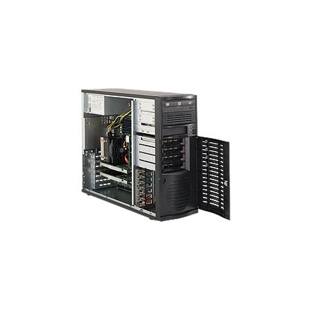 Supermicro SuperWorkstation 5036A-T Barebone System Mid-tower - Intel X58 Express Chipset - Socket B LGA-1366 - 1 x Processor Support - Black