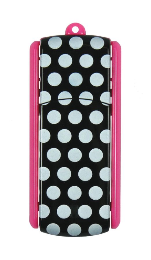 Ativa&reg; Flip-Top USB Flash Drive With ReadyBoost&trade;, 8GB, Polka Dots Black/White