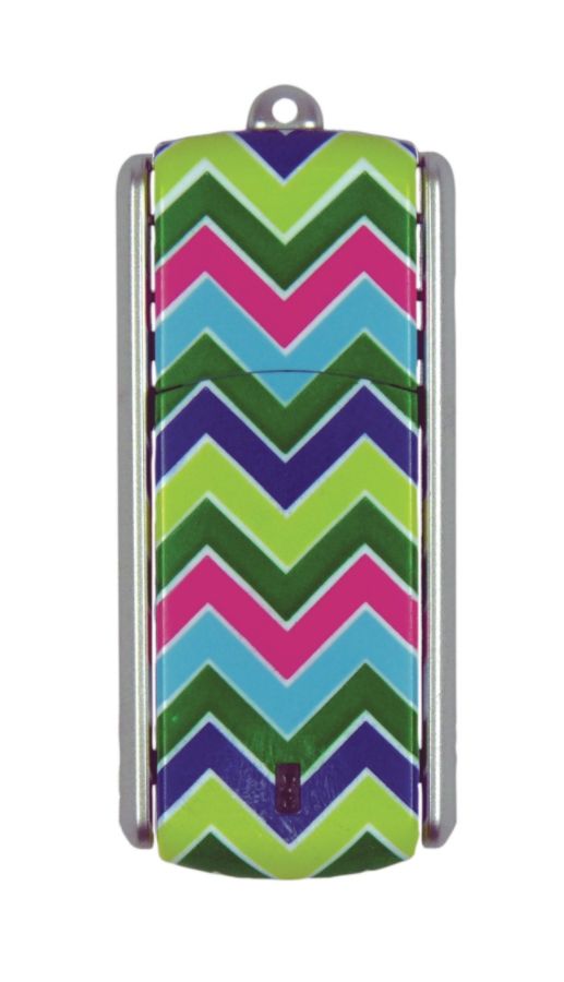 Ativa&reg; Flip-Top USB Flash Drive With ReadyBoost&trade;, 8GB, Zig-Zag